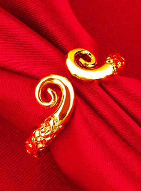 浮雕戒指黄铜镀金黑神话悟空同款