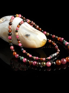 一生一石天然碧玺手串手链女