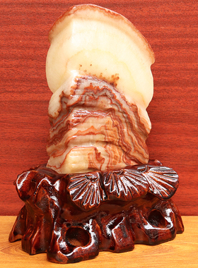 12*17*3cm918g天然石材奇石摆件猪肉石五花肉桌面装饰雕刻石摆件