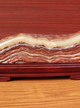 46*20*10cm16195g天然石材奇石摆件猪肉石五花肉装饰雕刻石摆件