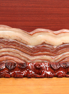 30*17*2cm2518g天然石材奇石摆件猪肉石五花肉桌面雕刻石摆件