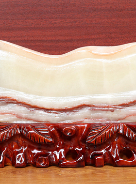 24*17*2cm1876g天然石材奇石摆件猪肉石五花肉桌面装饰雕刻石摆件