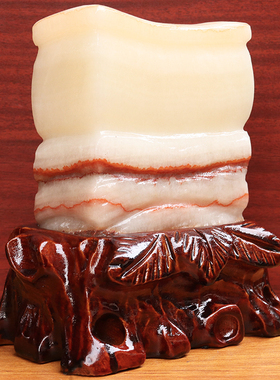 15*16*5cm2070g天然石材奇石摆件猪肉石五花肉桌面装饰雕刻石摆件