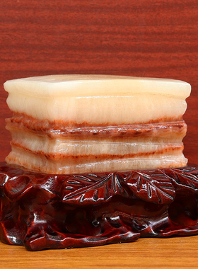 13*9*7cm1226g天然石材奇石摆件猪肉石五花肉桌面装饰雕刻石摆件