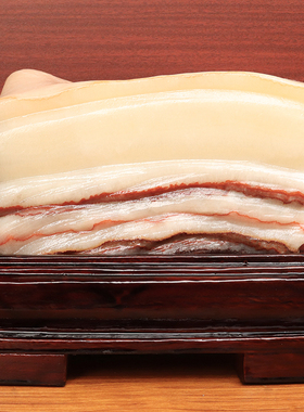 24*19*14cm11487g天然石材奇石摆件猪肉石五花肉装饰雕刻石摆件