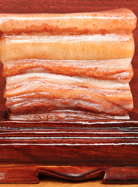 12*11*3cm790g天然石材奇石摆件猪肉石五花肉桌面装饰雕刻石摆件