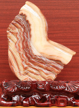 20*14*2cm1601g天然石材奇石摆件猪肉石五花肉桌面装饰雕刻石摆件