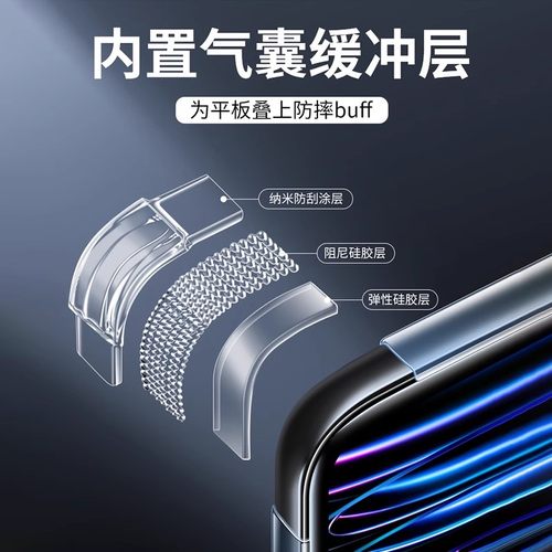 波尔卡适用于荣耀平板V7Pro保护套V9四角气囊honor Pad V7/V7Pro透明防V8/Pro硅胶V6平板简约View8轻薄保护壳 - 图1