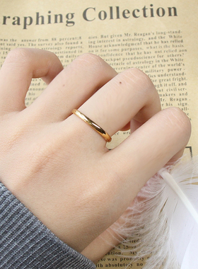 钛钢日韩风学生饰品戒指男女同款