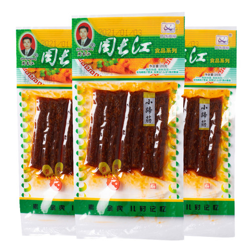 湖南周长江香辣蹄筋味辣条儿时怀旧零食豆角干90后五毛钱小时候的 - 图3