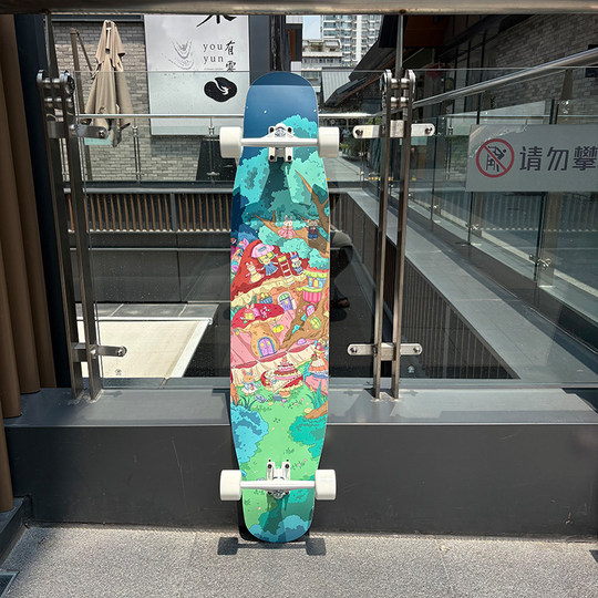 XDY longboard professional board fairy tale code series girls adults and children street dance board flat flower board four-wheel skateboard