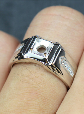 圆形戒指拖6mm80分莫桑925宝石