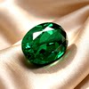 Oval emerald loose stone synthetic gemstone