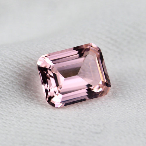 长方形摩根石裸石樱花粉色冰透宝石戒面散珠戒指吊坠镶嵌加工女款 - 图0