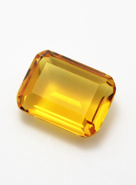 金丝雀黄碧玺长方形大师吊坠戒面