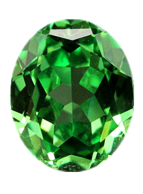 椭圆蛋形沙佛莱石粉熔亮绿绿宝石