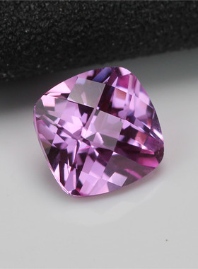 粉红碧玺裸石肥正方形彩色宝石