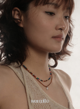 wumulle玻璃珠男女夏日棕色系