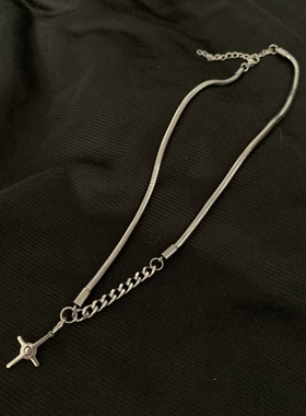cool少年简易象征街头蛇骨项链