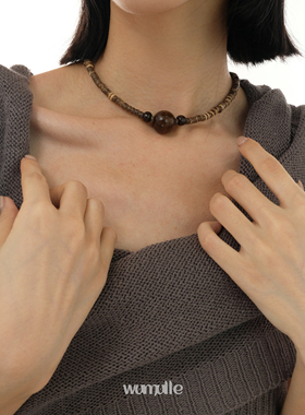 木质钛钢男女防水防汗项链自制