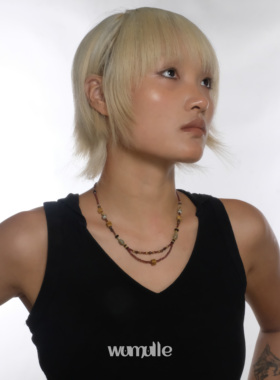 咖色冷淡风禅意串珠项链wumulle