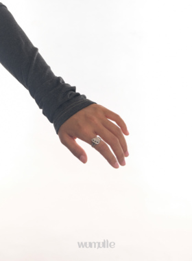 wumulle男女铜做旧复古星星戒指