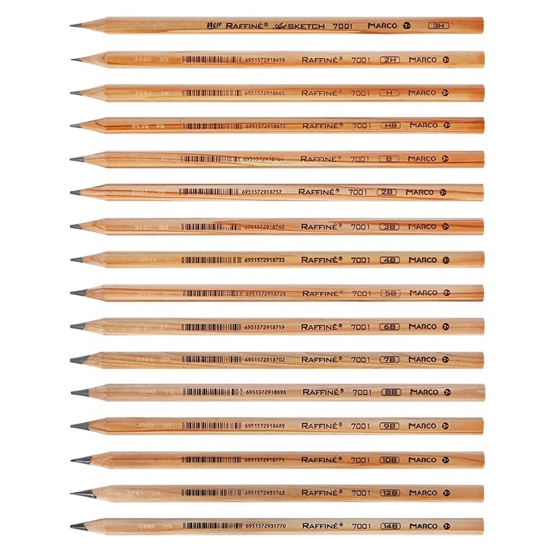 马可素描铅笔7001美术速写绘画铅笔2B4B6B8B12B14B初学者考试铅笔 - 图3