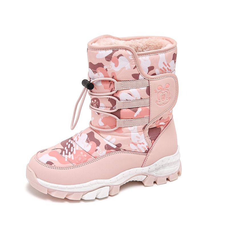 巴布豆女童雪地靴冬季新款加绒加厚保暖大棉鞋男孩长筒靴儿童鞋子,淘宝优惠券,粉丝福利购,淘宝优惠卷