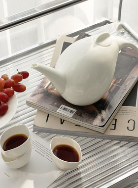 现代简约田园骨瓷茶壶茶杯套装下午茶杯碟咖啡杯茶具摆件家用陶瓷