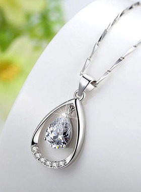 PT950铂金项链 女友礼物18K白金项链 百搭珠宝首饰 钻石吊坠女款