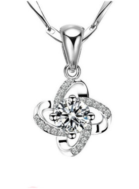 品PT950铂金心形项链女款18k白金