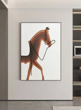 立体实物画现代玄关轻奢