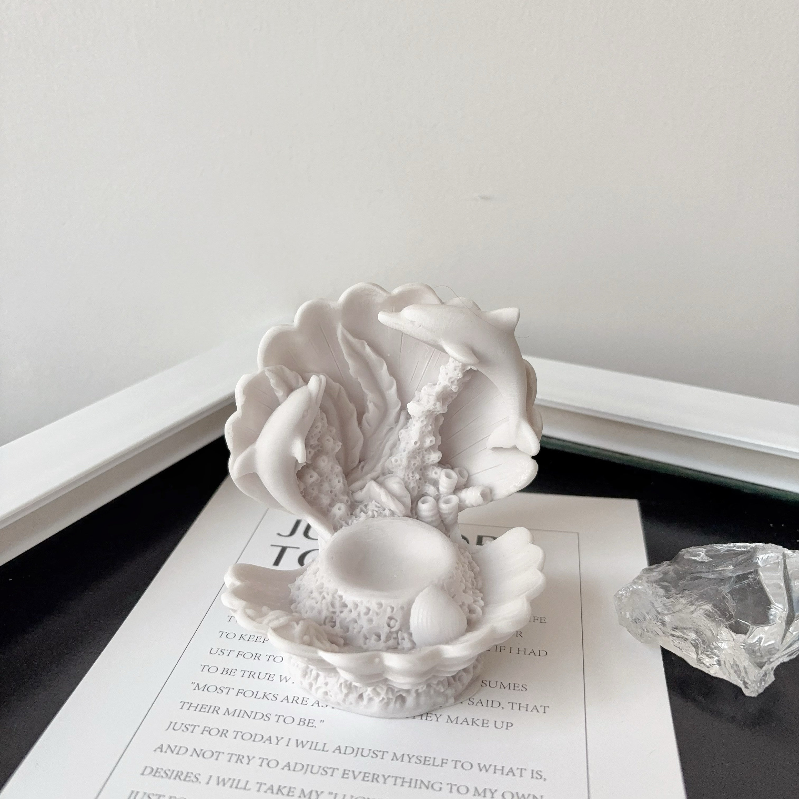 海底世界贝壳水晶球底座树脂底座桌面装饰摆件球托海豚创意时尚,淘宝优惠券,粉丝福利购,淘宝优惠卷