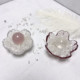 Natural crystal demagnetization bowl glass bowl cherry blossom bowl white powder purification demagnetization container home decoration storage ball base