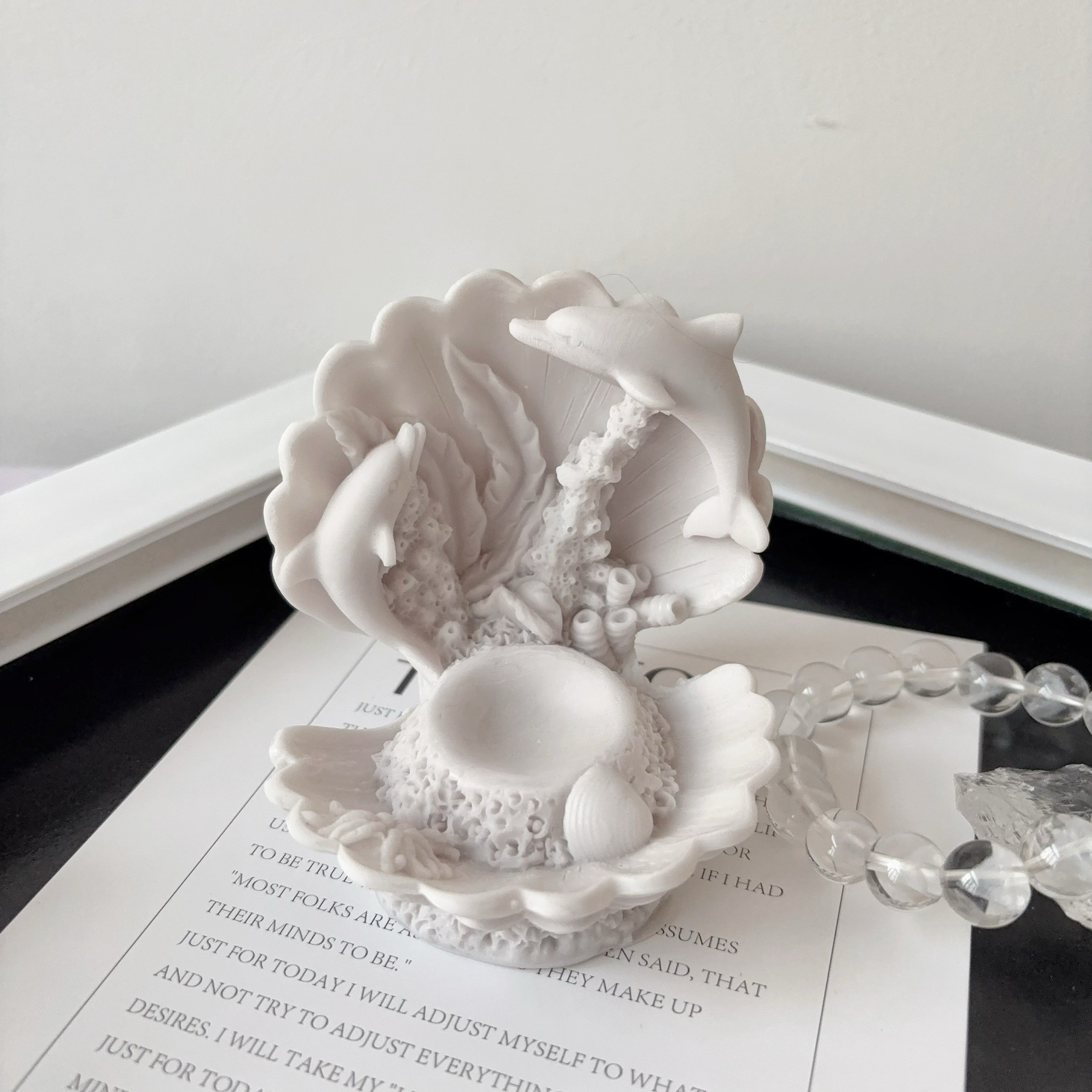 海底世界贝壳水晶球底座树脂底座桌面装饰摆件球托海豚创意时尚,淘宝优惠券,粉丝福利购,淘宝优惠卷