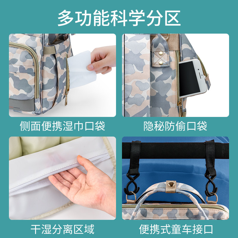 妈咪包2020年新款外出大容量双肩包 shiada新安代妈咪包/袋