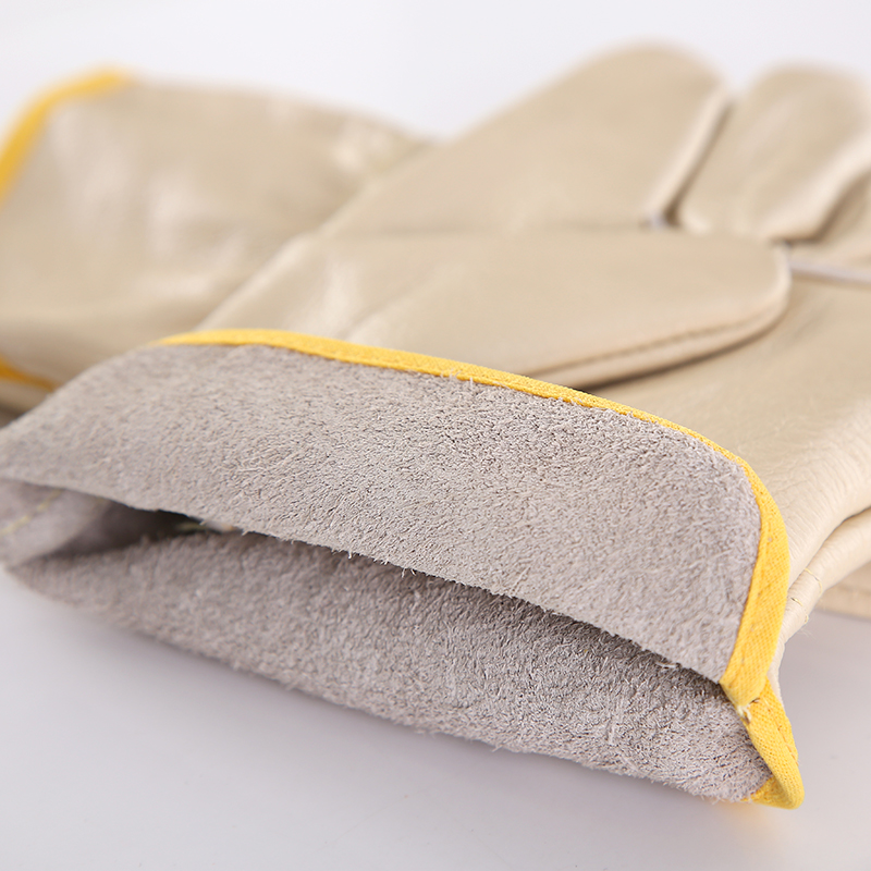 劳保电焊焊工手套牛皮防烫耐磨防护手套隔热耐高温工业短皮手套
