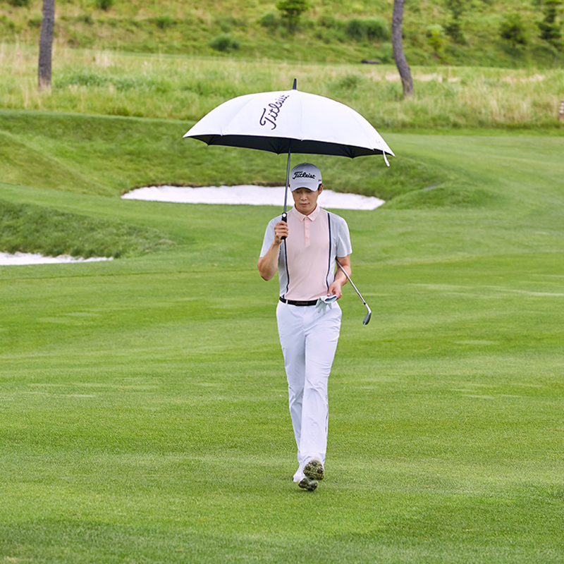 正品Titleist泰特利斯特高尔夫防晒遮阳伞长柄超轻雨伞男女球伞黑-图1