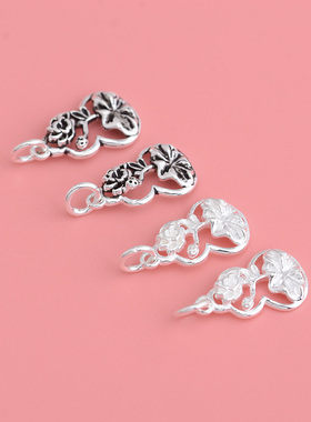 s925纯银泰银diy饰品葫芦吊坠