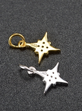 diy纯银微镶锆石饰品手链吊坠