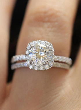 Diamond ring set ladies women engagement ring
