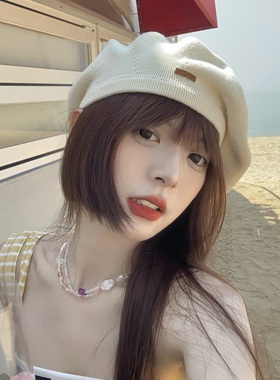 树脂彩色串珠甜美双层花朵女项链