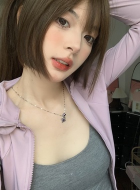 潮酷设计感小蛮腰星星吊坠项链女