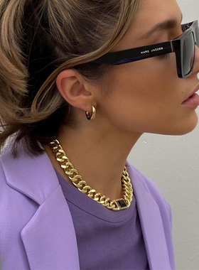 宝石欧美ins复古小众叠戴锁骨链