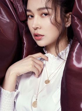 十二星座温莎珠宝硬币吊坠简约