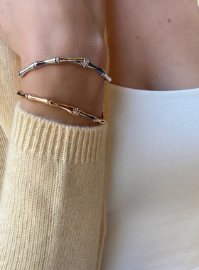 温莎珠宝竹影可调手镯设计感小众