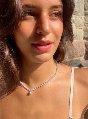 原创设计简约百搭净透珠串项链