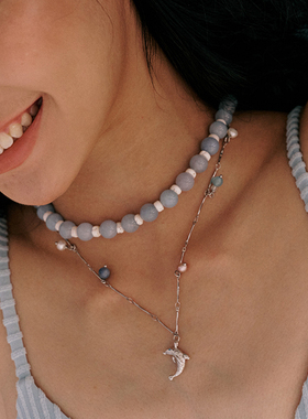 ARayOfSunlight银色海豚项链