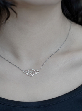 【原上栖】云端的问候-原创云朵造型款项链