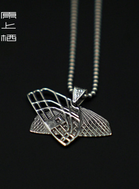 【原上栖】蒙古包纯银镀金挂坠